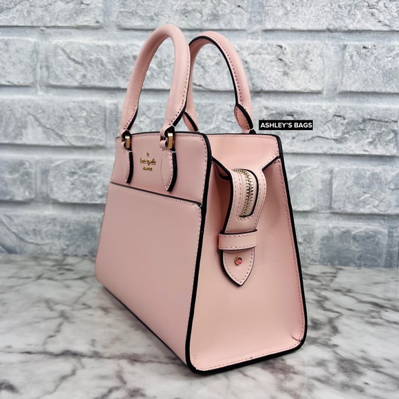 Kate Spade Madison Small Satchel Crossbody In Conch Pink - Picture 3 of 11